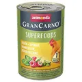 Weiteres Produktbild GRANCARNO Superfoods Huhn, Spinat, Himbeeren, Kürbiskerne 400 g für Hunde