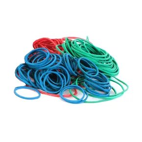 Gummiringe bunt gemischt 1mm durchmesser 2, 4 & 6 cm [50 g]