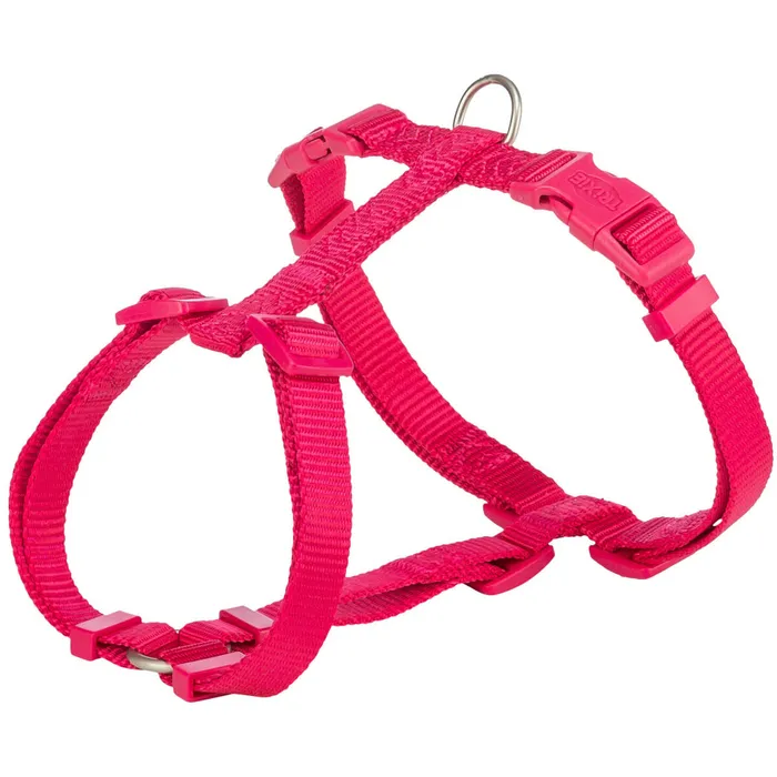 Hauptproduktbild H-postroj PREMIUM, fuchsia M-L:hruď:52-75cm/20mm