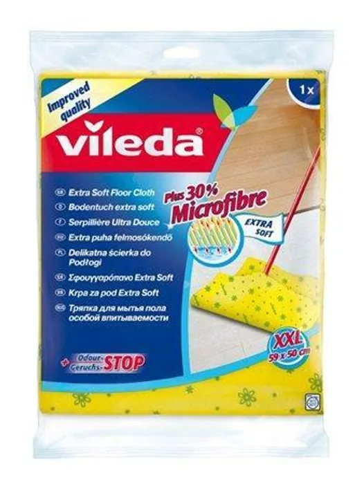 Hauptproduktbild Hadřík na podlahu, 30% mikrovlákna, velikost XXL, VILEDA, žlutý
