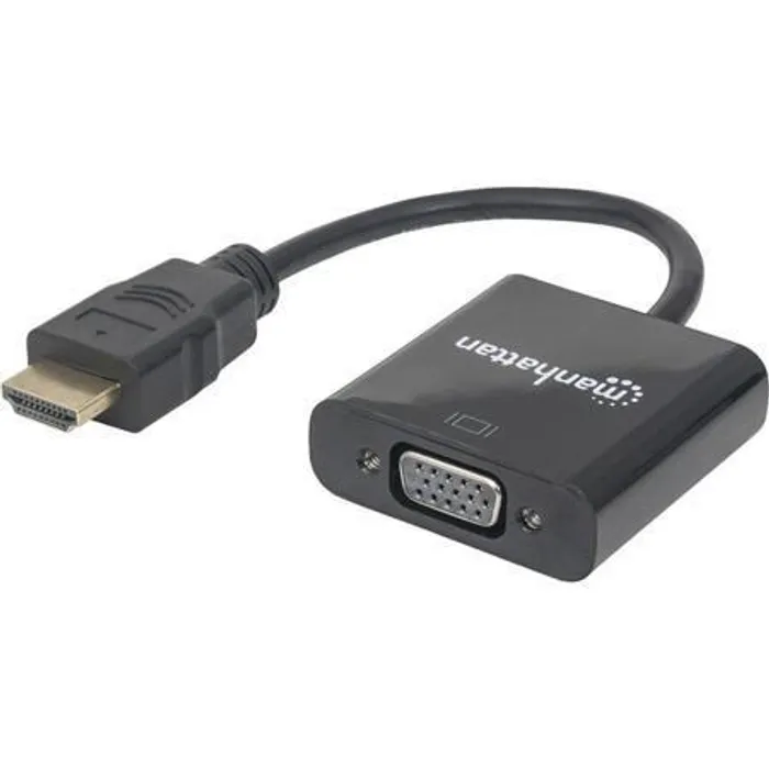 Hauptproduktbild HDMI - VGA adaptér, černá, MANHATTAN