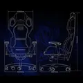 Weiteres Produktbild Gaming Stuhl E-blue AUROZA, rot, unterbeleuchtet