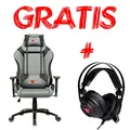 Gaming Stuhl Red Fighter C3, grau, + Kopfhörer Red Fighter H3, PROMO