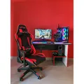 Gaming-Stuhl Red Fighter C8, schwarz, + Maus Marvo M519, PROMO, RGB-Hintergrundbeleuchtung
