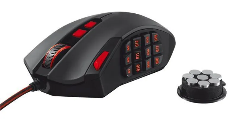 Hauptproduktbild Herní myš "GXT166 MMO", černá, drátová, laserová, TRUST