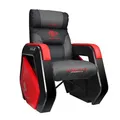 Gaming Sofa E-Blue AUROZA, grau-rot, festliegend