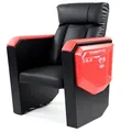 Gaming Sofa E-Blue COBRA, schwarz/rot, festliegend