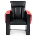 Gaming Sofa E-Blue COBRA, schwarz/rot, festliegend