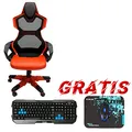 Gaming Stuhl E-Blue COBRA AIR, rot, durchlässige Rücken