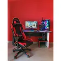 Gaming Stuhl Red Fighter C8, schwarz/rot, + Set 4in1 CM370 PROMO, RGB-Beleuchtung