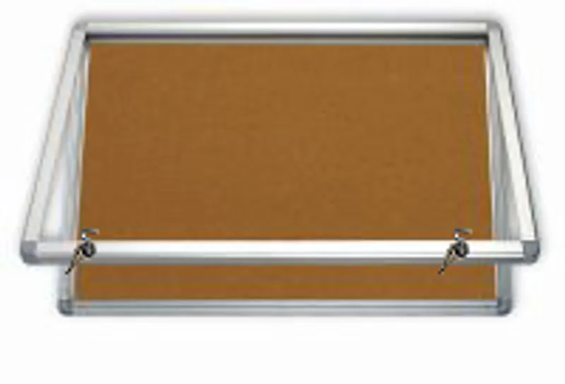 Hauptproduktbild Horizontální vitrina se zámkem 90 x 60 cm - korkový vnitřek