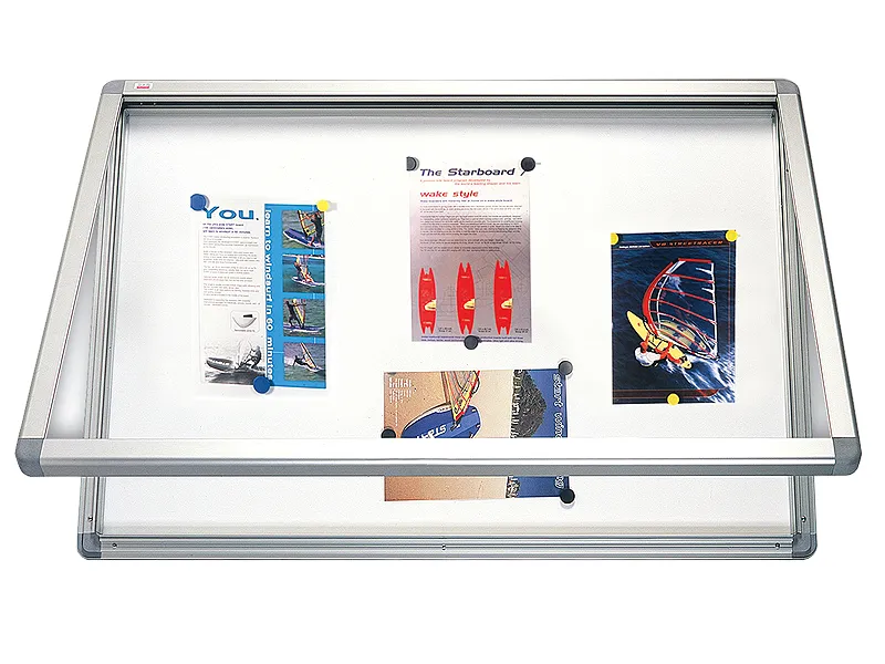 Hauptproduktbild Horizontální vitrina 150x100cm, zámek, lakovaný vnitřek - magnetická