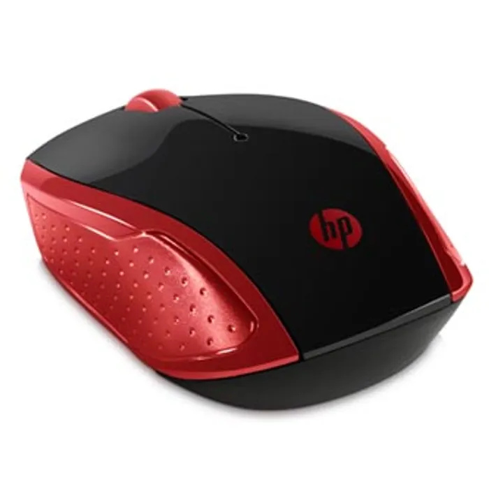Hauptproduktbild HP myš 200 Wireless Red, 1000DPI, 2.4 [GHz], optická, 3tl., 1 kolečko, bezdrátová, červen