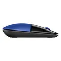 HP Maus Z3700 Dragonfly Blue, 1200DPI, 2.4 [GHz], optisch Blue LED, 3Tas., schnurlos, blau, 1 Stk AA, Windows 7/8/10, Mac OS 10.3