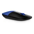 HP Maus Z3700 Dragonfly Blue, 1200DPI, 2.4 [GHz], optisch Blue LED, 3Tas., schnurlos, blau, 1 Stk AA, Windows 7/8/10, Mac OS 10.3
