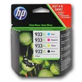 HP Original Ink C2P42AE, HP 932XL/HP 933XL, cyan/magenta/yellow/black, 825/1000S, 4Stk, HP Officejet 6100, 6600, 6700, 7100