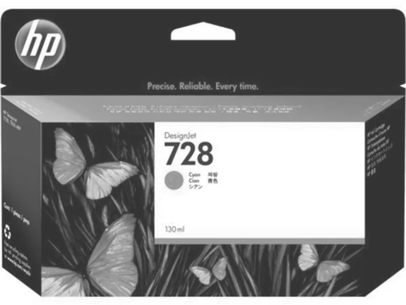 Hauptproduktbild HP originální ink F9J67A, HP 728, cyan, 130ml, HP DesignJet T730, DesignJet T830, DesignJ
