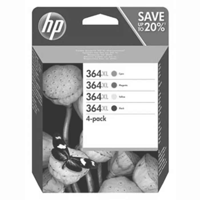 Hauptproduktbild HP originální ink N9J74AE, HP 364XL Combo pack, CMYK, blistr, HP Photosmart C5393, Plus B