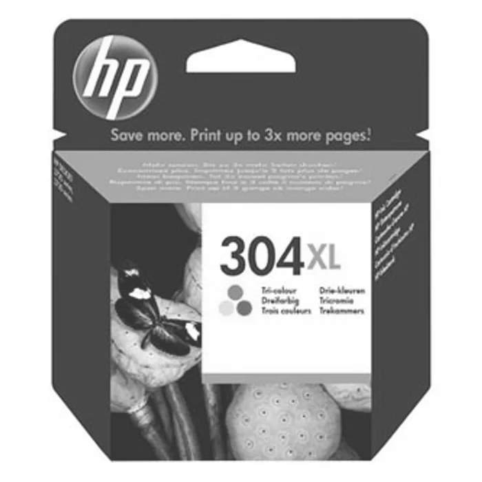 Hauptproduktbild HP originální ink N9K07AE, HP 304XL, Tri-color, 300str., 7ml, HP DeskJet 2620,2630,2632,2