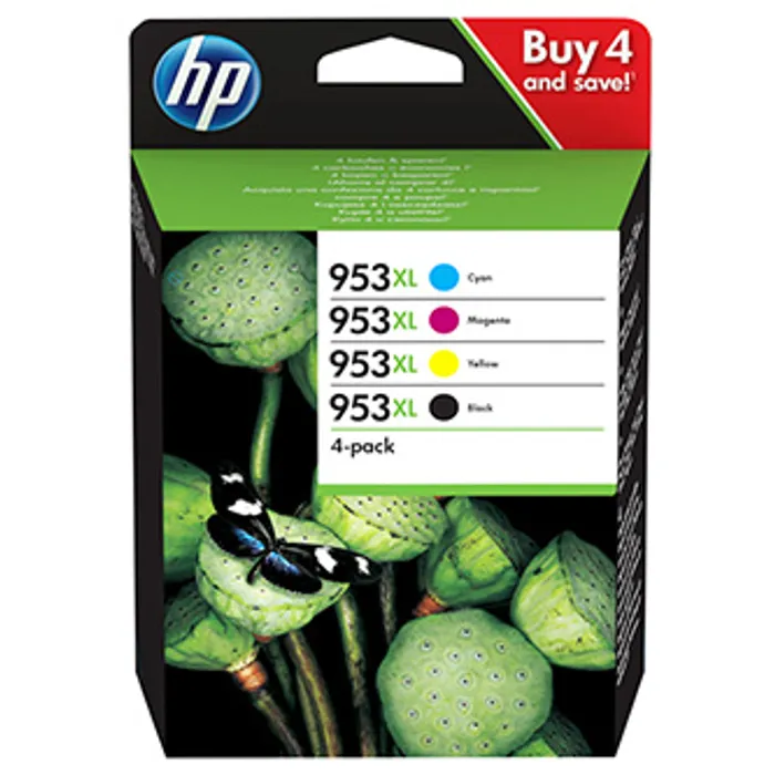 Hauptproduktbild HP originální ink sada 3HZ52AE, HP 953XL, CMYK, 1600CMY-2000Kstr., HP Officejet Pro 7720,