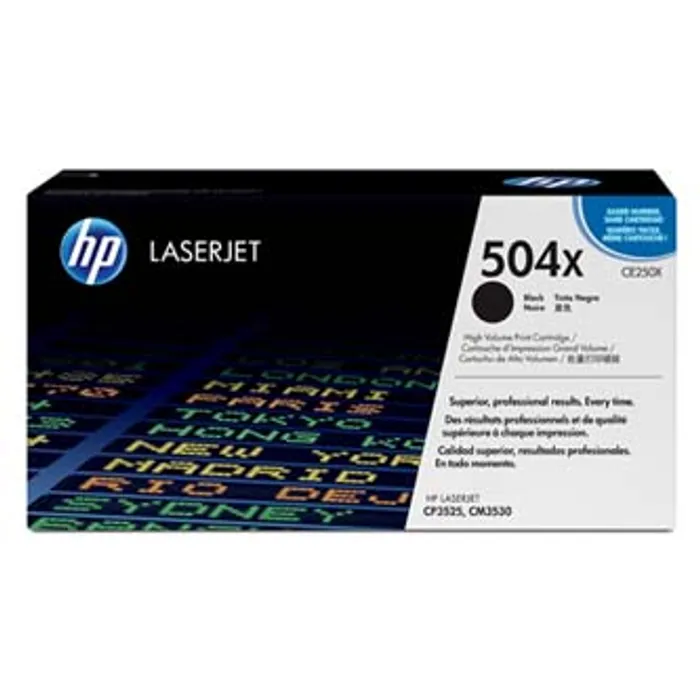 Hauptproduktbild HP originální toner CE250X, black, 10500str., HP 504X, HP Color LaserJet CP3525, O