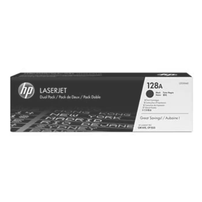 Hauptproduktbild HP originální toner CE320AD, black, 4000 (2x2000)str., HP 128A, HP LaserJet Pro CP1525n,