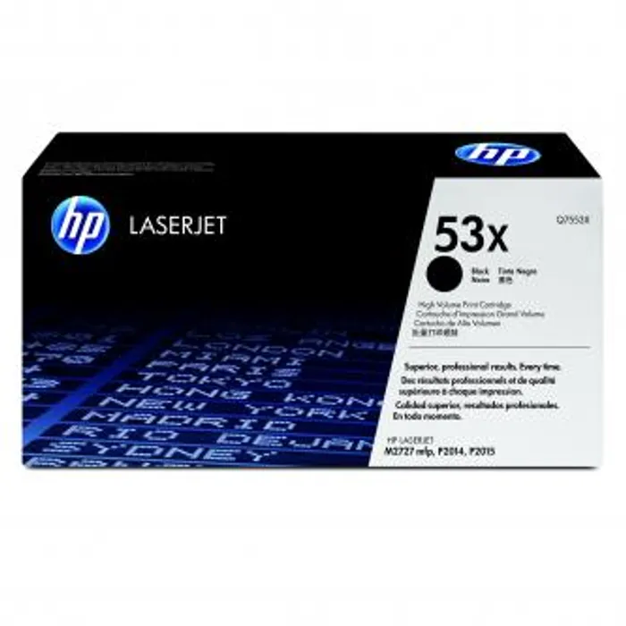 Hauptproduktbild HP originální toner Q7553X, black, 7000str., HP 53X, HP LaserJet P2010, P2015, O