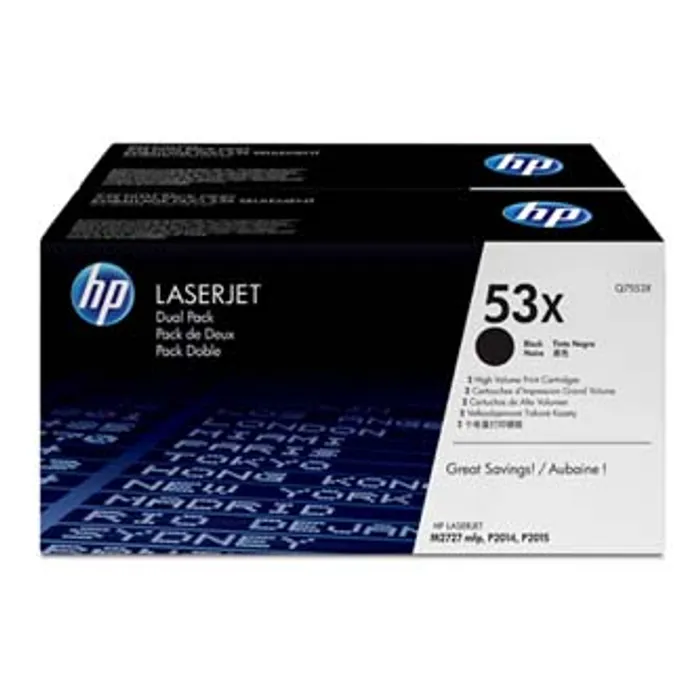 Hauptproduktbild HP originální toner Q7553XD, black, 7000str., HP 53X, HP LaserJet P2015, dual pack, 2ks,