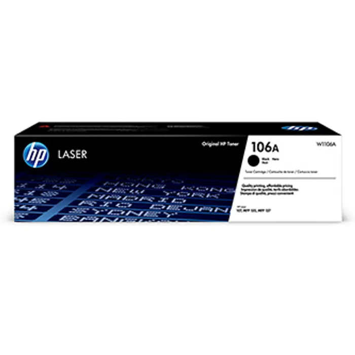 Hauptproduktbild HP originální toner W1106A, black, 1000str., HP 106A, HP Laser 107, MFP 135, MFP 137, O