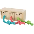 Spiel für Kaninchen - Holzwürfel für Leckereien 16x6x7 cm