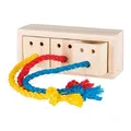 Spiel für Kaninchen - Holzwürfel für Leckereien 16x6x7 cm