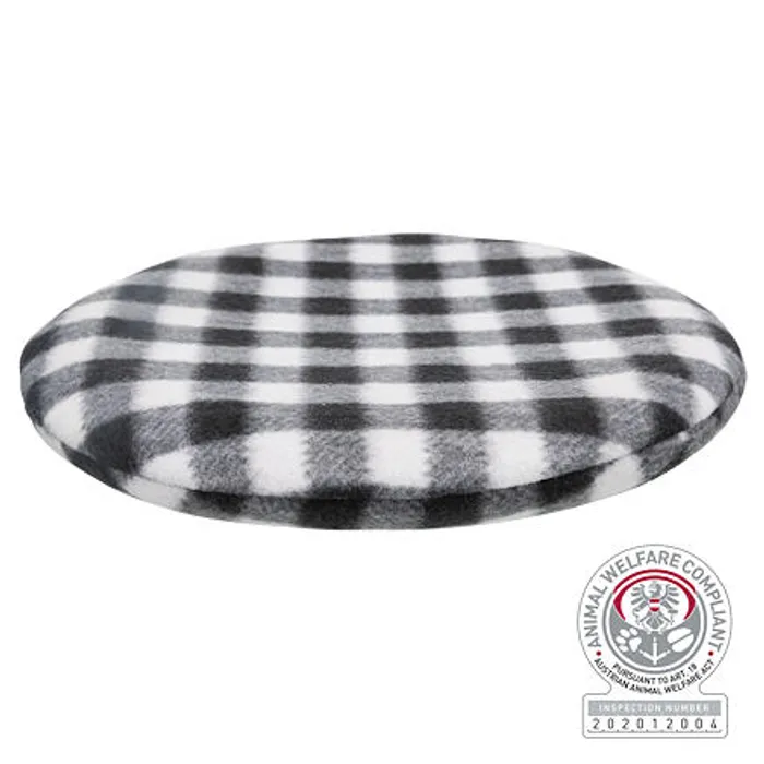 Hauptproduktbild Hřejivý polštářek k nahřátí v mikrovlnné troubě, 26cm, černá/bílá-káro