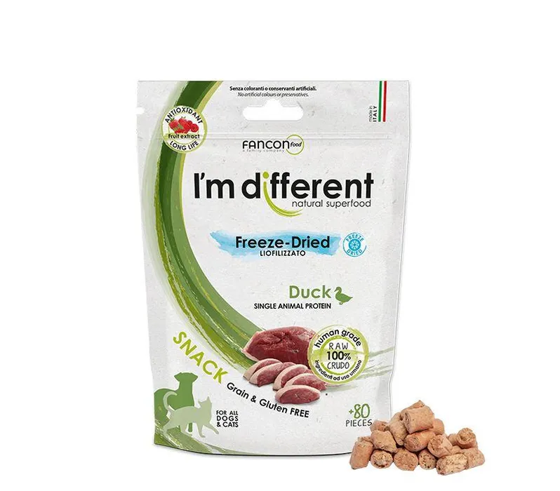 Hauptproduktbild I´M DIFFERENT SNACK kachna - mrazem sušený pamlsek, 40 g