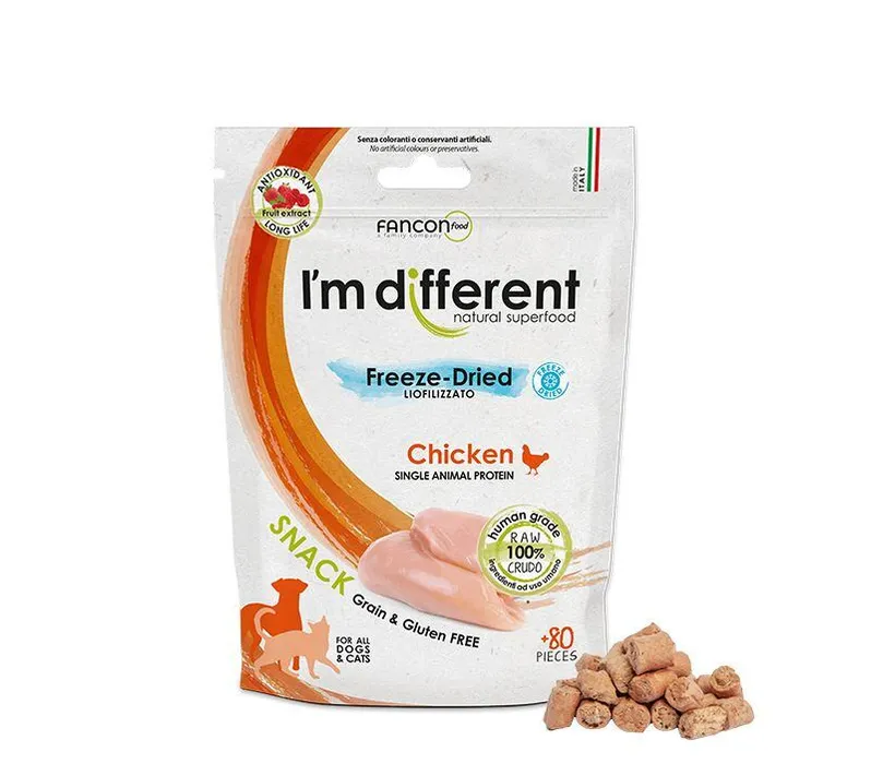 Hauptproduktbild I´M DIFFERENT SNACK kuře - mrazem sušený pamlsek, 40 g