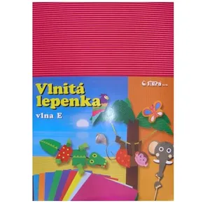 Karton E-Welle 260g 34,5 x 24,5cm flach-rosa 10 Blatt