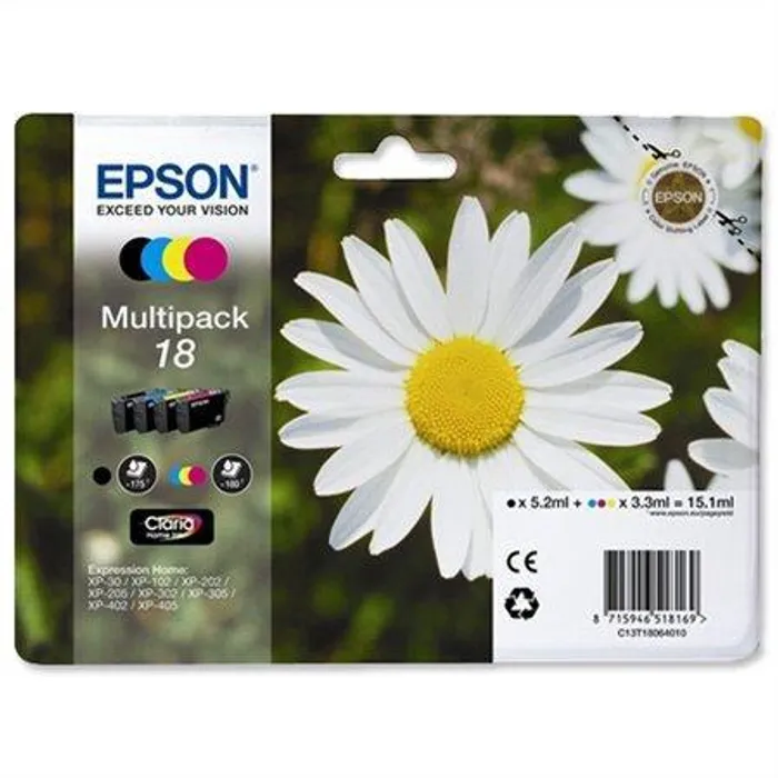 Hauptproduktbild Inkjet cart.multipack pro "XP 30, 102, 202, 205" tiskárny, EPSON B+C+M+Y, 15,1ml