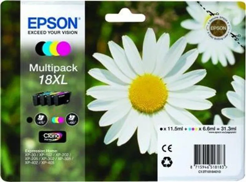 Hauptproduktbild Inkjet cart.multipack pro "XP 30, 102, 202, 205" tiskárny, EPSON B+C+M+Y, 31,3ml