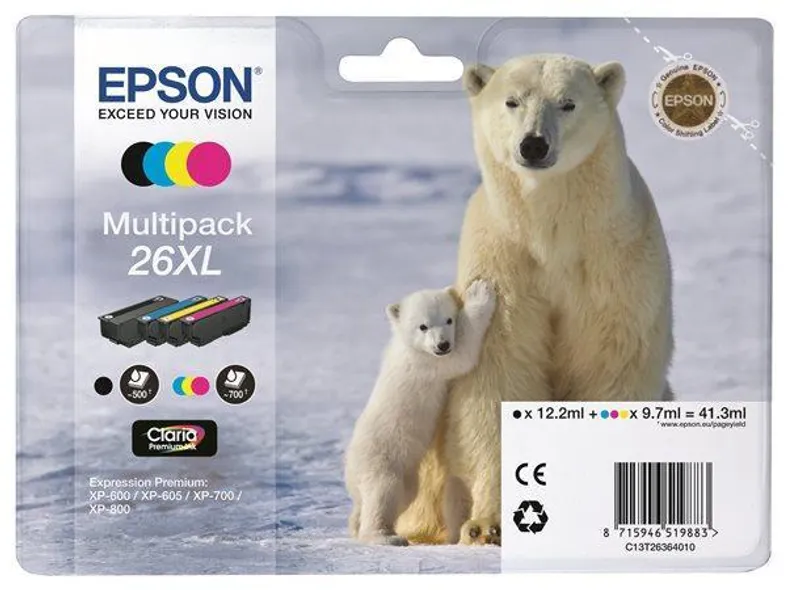 Hauptproduktbild Inkjet cart.multipack pro "XP 600, 700, 800" tiskárny, EPSON B+C+M+Y, 41,3ml