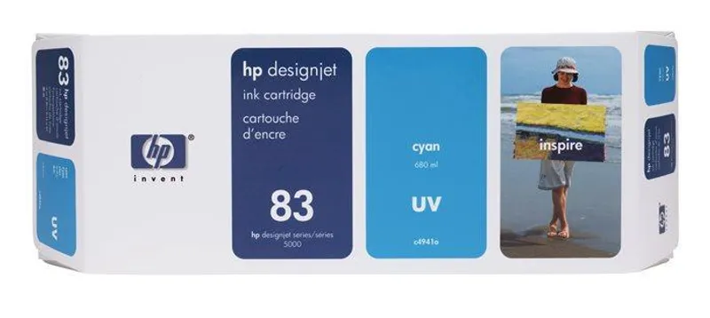 Hauptproduktbild Inkjet cart.pro "DesignJet 5000" tiskárnu, HP "Nr..83" Světlá uv Cyan, 680ml
