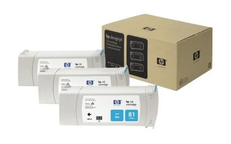 Hauptproduktbild Inkjet cart.pro multipack "DesignJet 4000" tiskárnu, HP "Nr.81" Cyan, 3*680ml