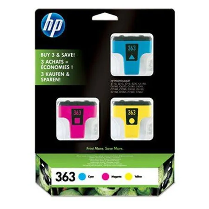 Hauptproduktbild Inkjet cart.pro multipack "Photosmart 3210" tiskárnu, HP "Nr.363" c+m+y, 400+370+500 stran