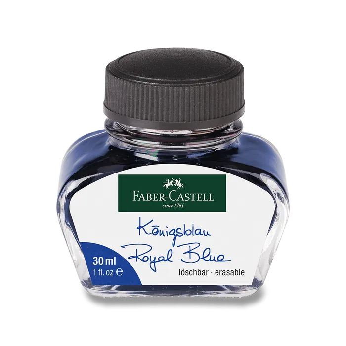 Hauptproduktbild Inkoust ve skleněné lahvičce 30ml, modrá Faber Castell (149839)