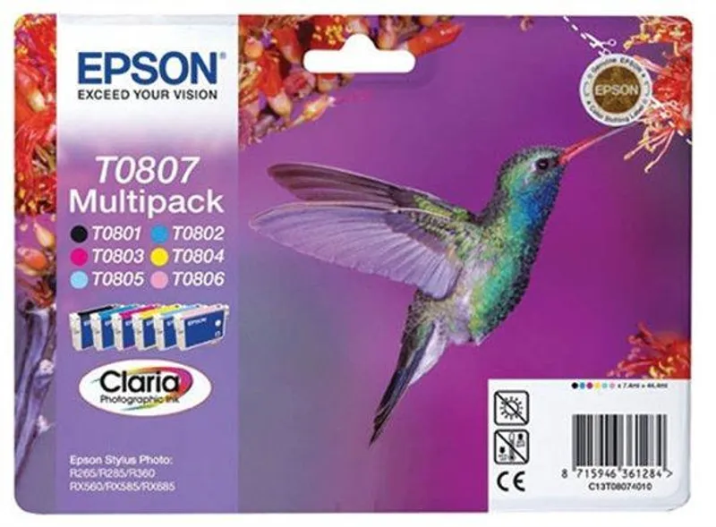 Hauptproduktbild Inkoustová cart. multipack pro tiskárnu "StylusPhoto R265", EPSON B+C+M+Y+PC+PM, 44,4ml