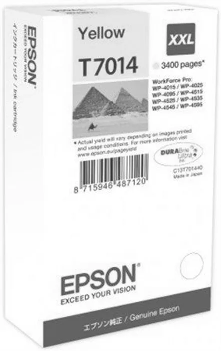 Hauptproduktbild Inkoustová cart. pro tiskárny "série Workforce Pro 4000, 4500", EPSON Žlutá, 3,4 tis.stran