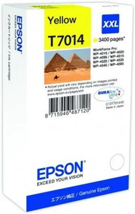 Hauptproduktbild Inkoustová cart. pro tiskárny "série Workforce Pro 4000, 4500", EPSON Žlutá, 3,4 tis.stran