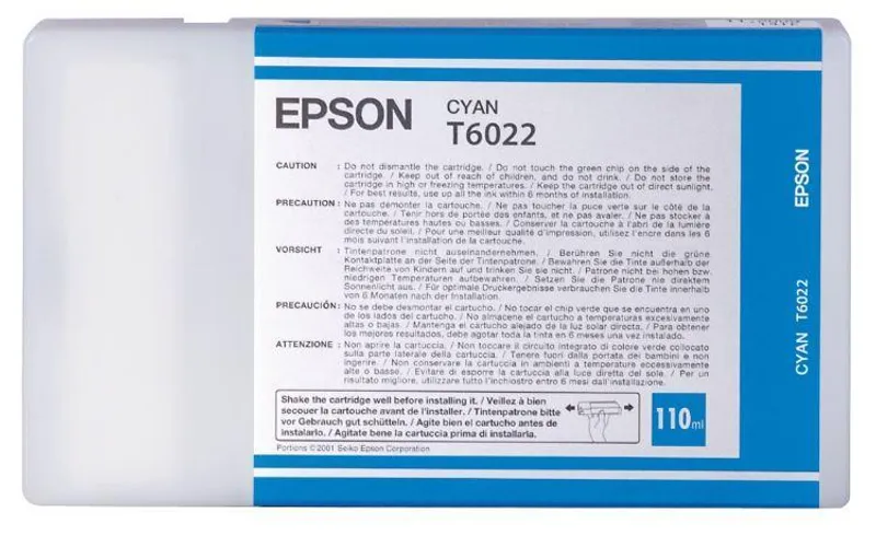 Hauptproduktbild Inkoustová cart. pro tiskárny "StylusPro 7800, 7880", EPSON Cyan, 110ml