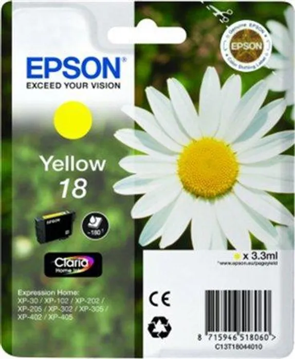 Hauptproduktbild Inkoustová cart. pro tiskárny "XP 30, 102, 202, 205", EPSON Žlutá, 3,3ml