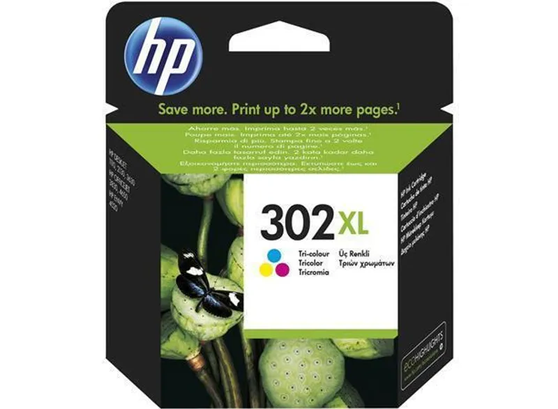 Hauptproduktbild Inkoustová cartridge HP 302XL color, do tiskárny DeskJet 2130, 3 barvy, 8 ml, HP