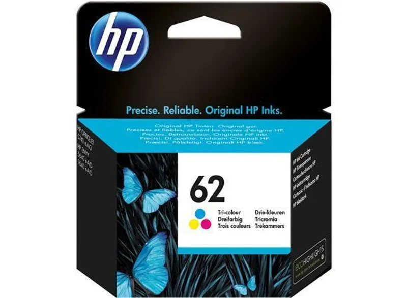 Hauptproduktbild Inkoustová cartridge HP 62, do tiskárny ENVY 5640, 7640, 5740 , 3 barvy, 4,5 ml, HP