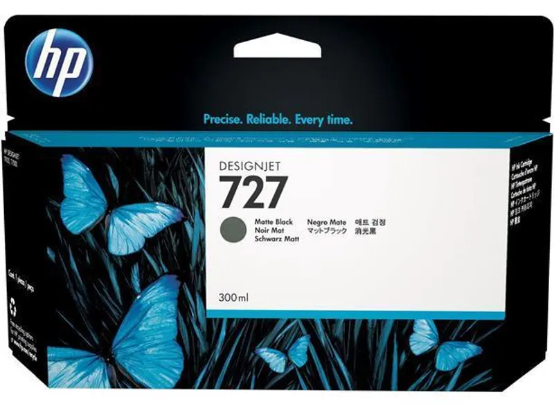 Hauptproduktbild Inkoustová cartridge HP 727, do tiskárny DesignJet T930/T1530/T2530, matná černá, 300 ml,